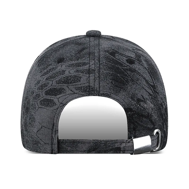 Unisex Tactical Snake Plaid Camo Hat Hard Top Baseball Cap Custom Logo Adjustable Spring Summer Outdoor Sun Shade Casual Caps