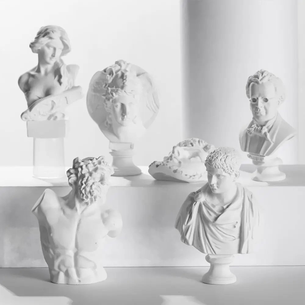 Nordic Celebrities Desktop Ornament Drawing Practice Gypsum Bust Portraits Famous Sculpture Greek Mythology Plaster Statue