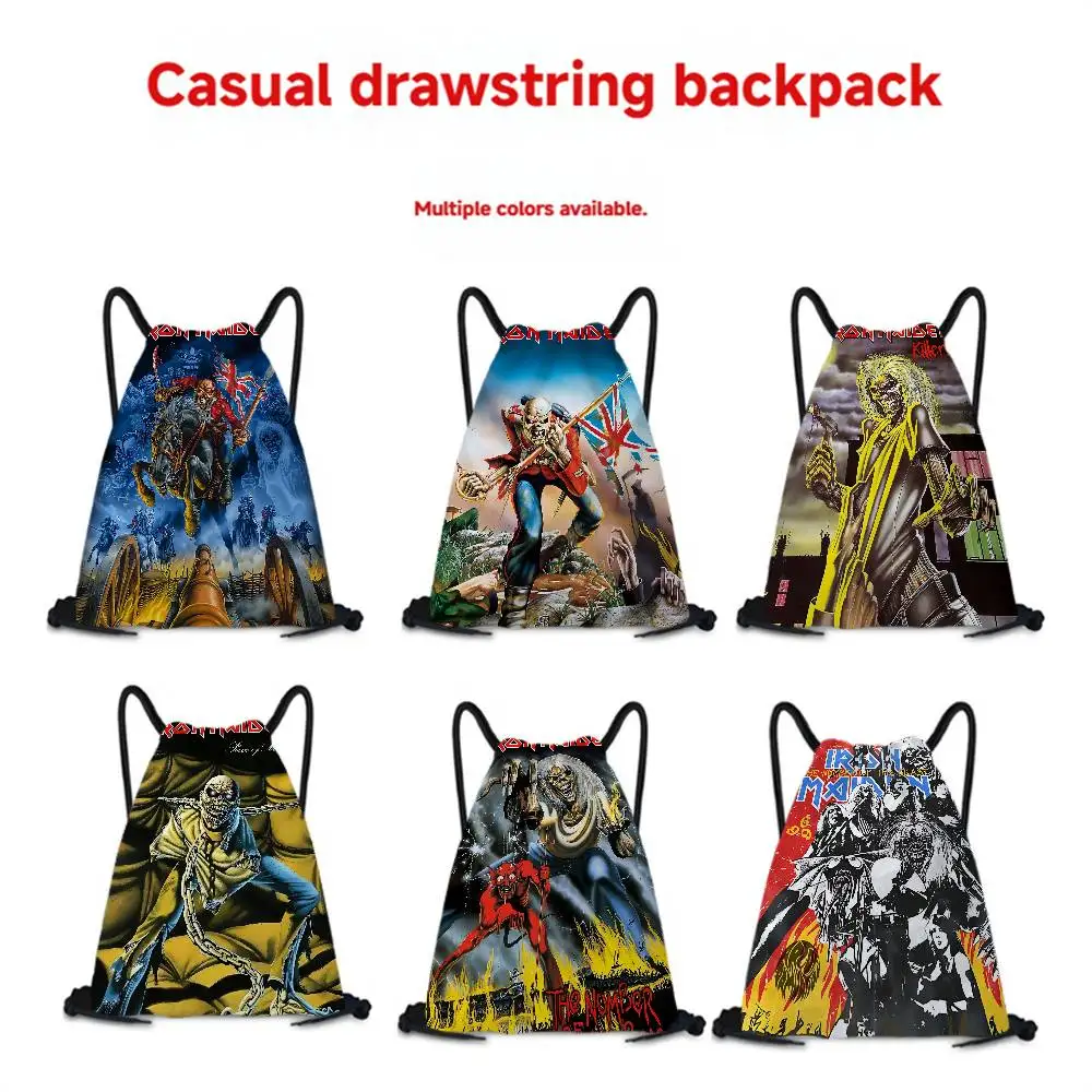 حقيبة ظهر كلاسيكية للنساء من I-Iron M-Maiden، جيب برباط مطبوع لطيف، سعة عالية، هدية تخزين محمولة #1