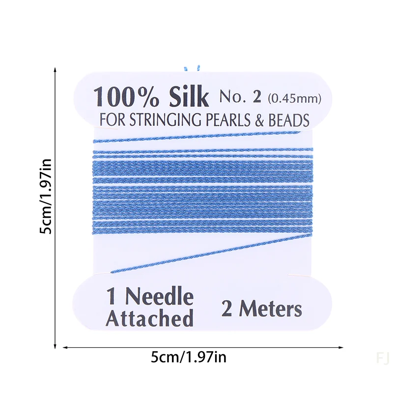 [YU]2# 0.45mm 10pcs/bag Handmade 100% Natural Silk Cord Rope With Beaded Silk Thread Needle End Silk For DIY Jewelry Making