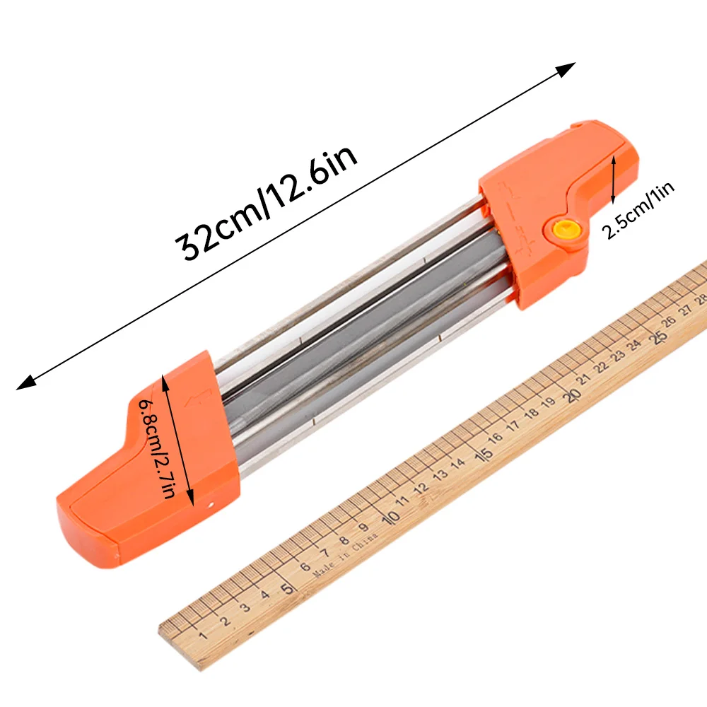 2 IN 1 Easy File Chainsaw Chain Fast Sharpener Metal File Tool 4/4.8/5.2/5.5mm Rubbing Teeth Chain Grinding File Sharpener Tool