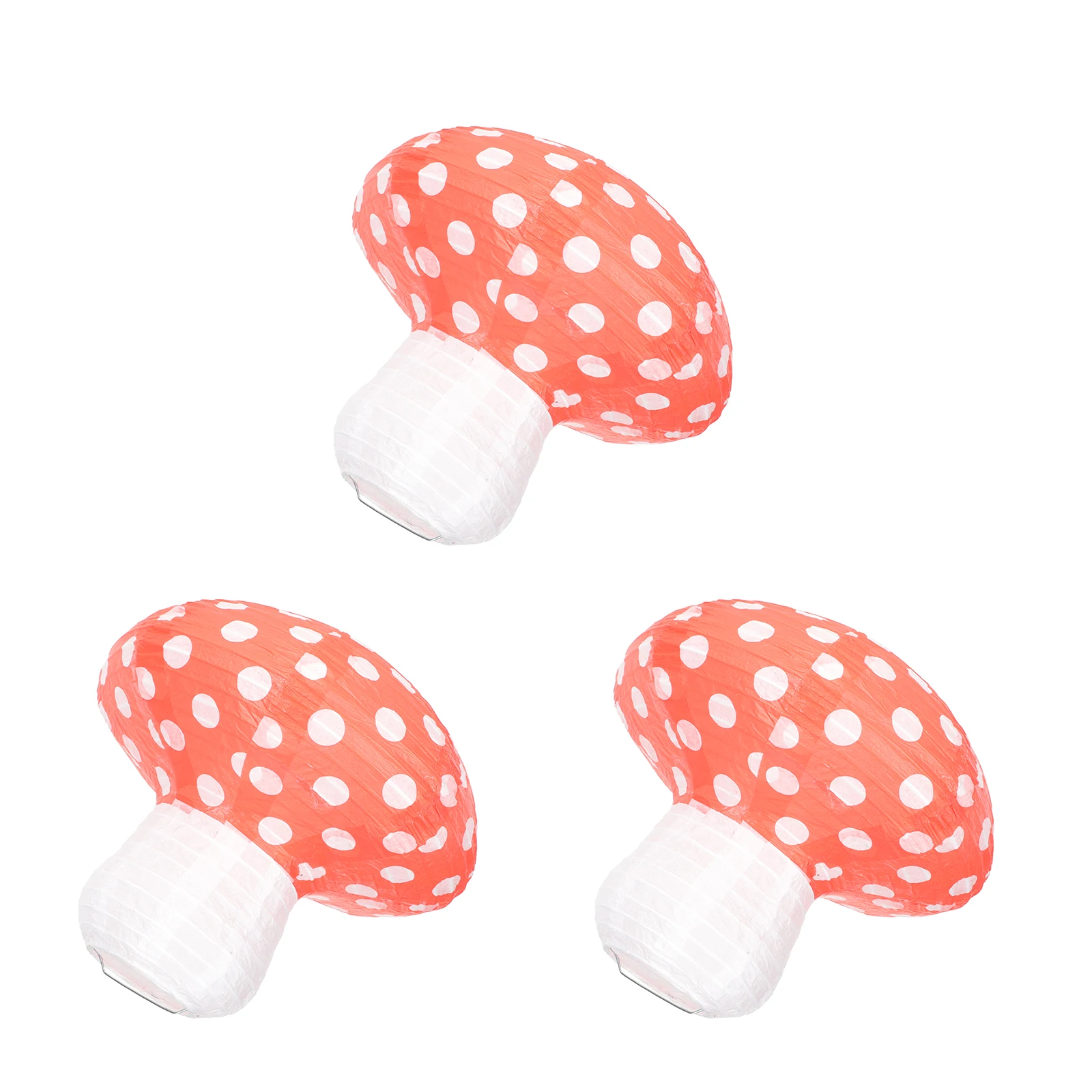 

3 Pcs Lantern Shape Paper Lanterns 3d Creative Theme Party Mushroom Shape Lanterns Decorations Hanging Reusable Lighting