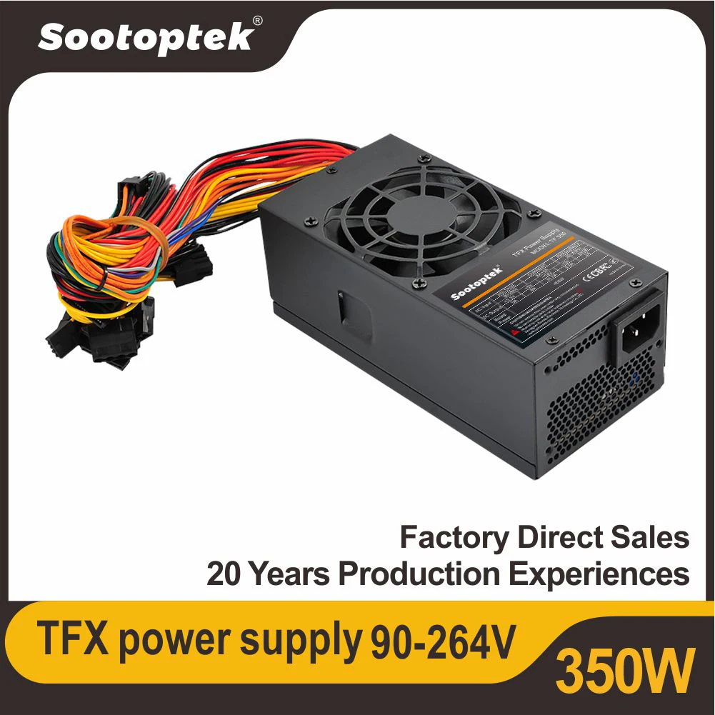 TFX 350W Active PFC Power Supply Full Voltage 90-264V Computer Case PSU for PC