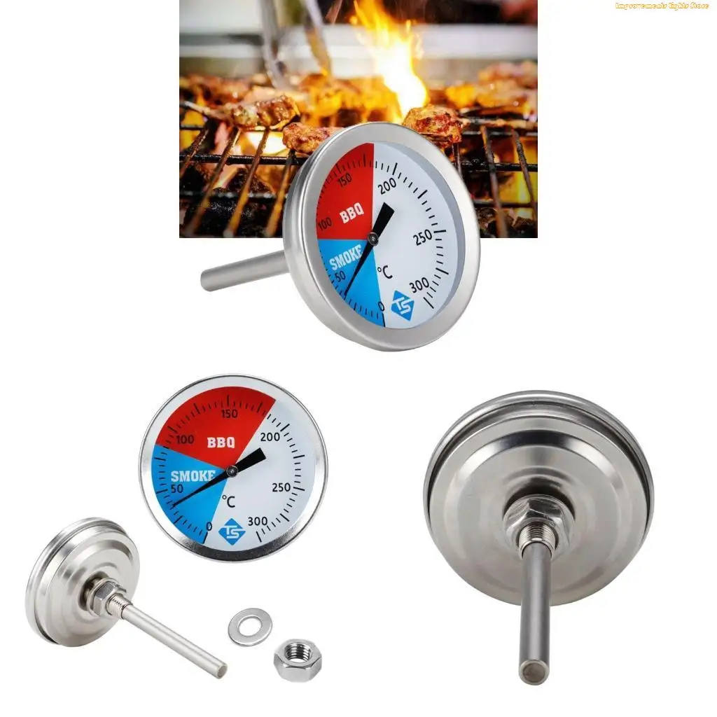 37ME Stainless Steel Thermometer Waterproof 300 ℃ Kitchen Turkey BBQ Processing