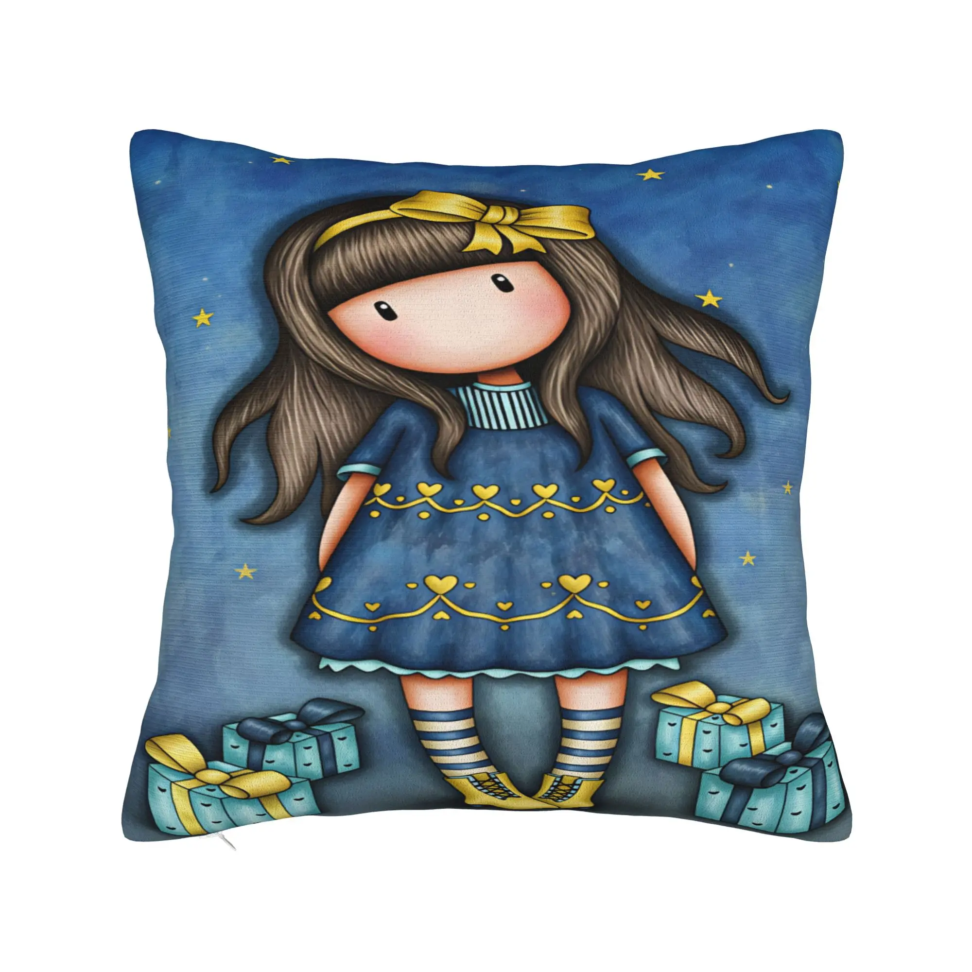 Pillow Case Cartoon Girl Santoro Gorjuss Design  Pillow Cover For Living Room Sofa Vintage Pillowcases