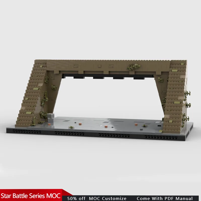 902 PCS Star Scuffle Yavin 4 Hangar Gate MOC Personalizza Modello di blocco modulare Design creativo Giocattolo fai da te Regalo di Natale