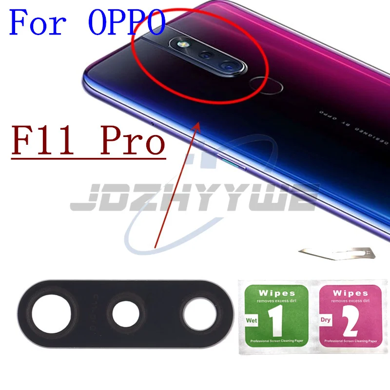 2PCS Rear Back Camera Glass Lens For OPPO F7 F9 F11 F15 F17 F19 Pro Plus With Adhesive Tape Parts+Tools