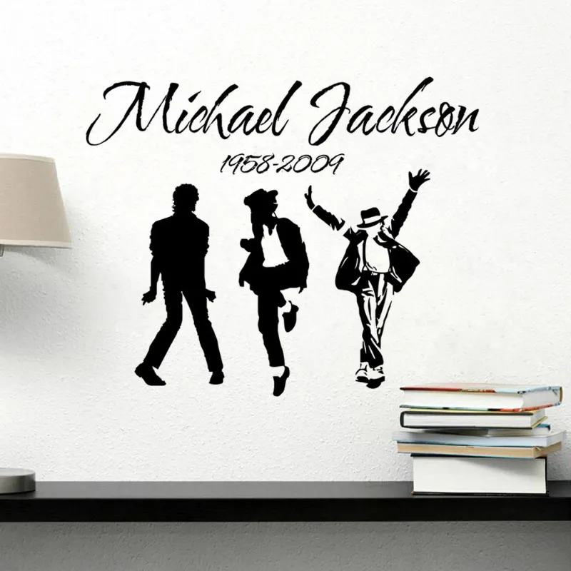 

Hot Pop Rock Singer Michael Jackson Series Background Wall Stickers Music Idol Creativity Printing Living Room Bedroom Stickers