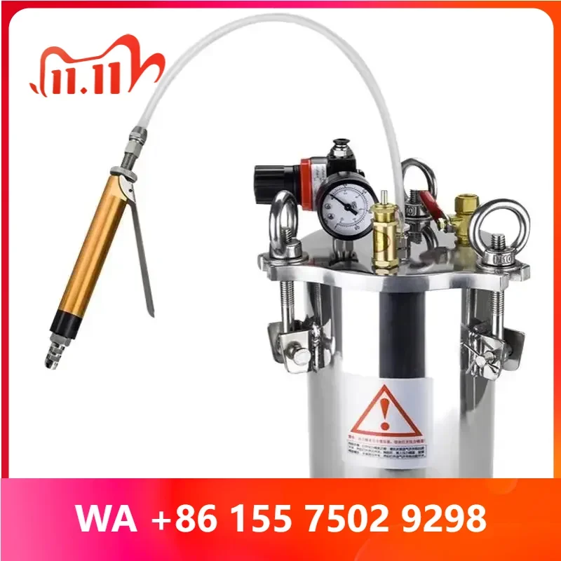 Large Flow Manual Dispensing hine Liquid Glue Coating hine Pnmatic Stainless Steel Pressure Barrel Acssories