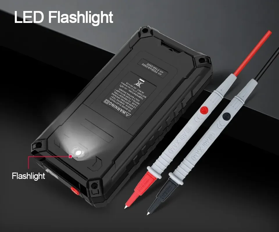 Multimeter Digital Dapat Diisi Ulang Pintar True RMS 9999 Hitungan 1000V 10 ADC Tegangan AC Arus Multimetro LCD Warna Multitester