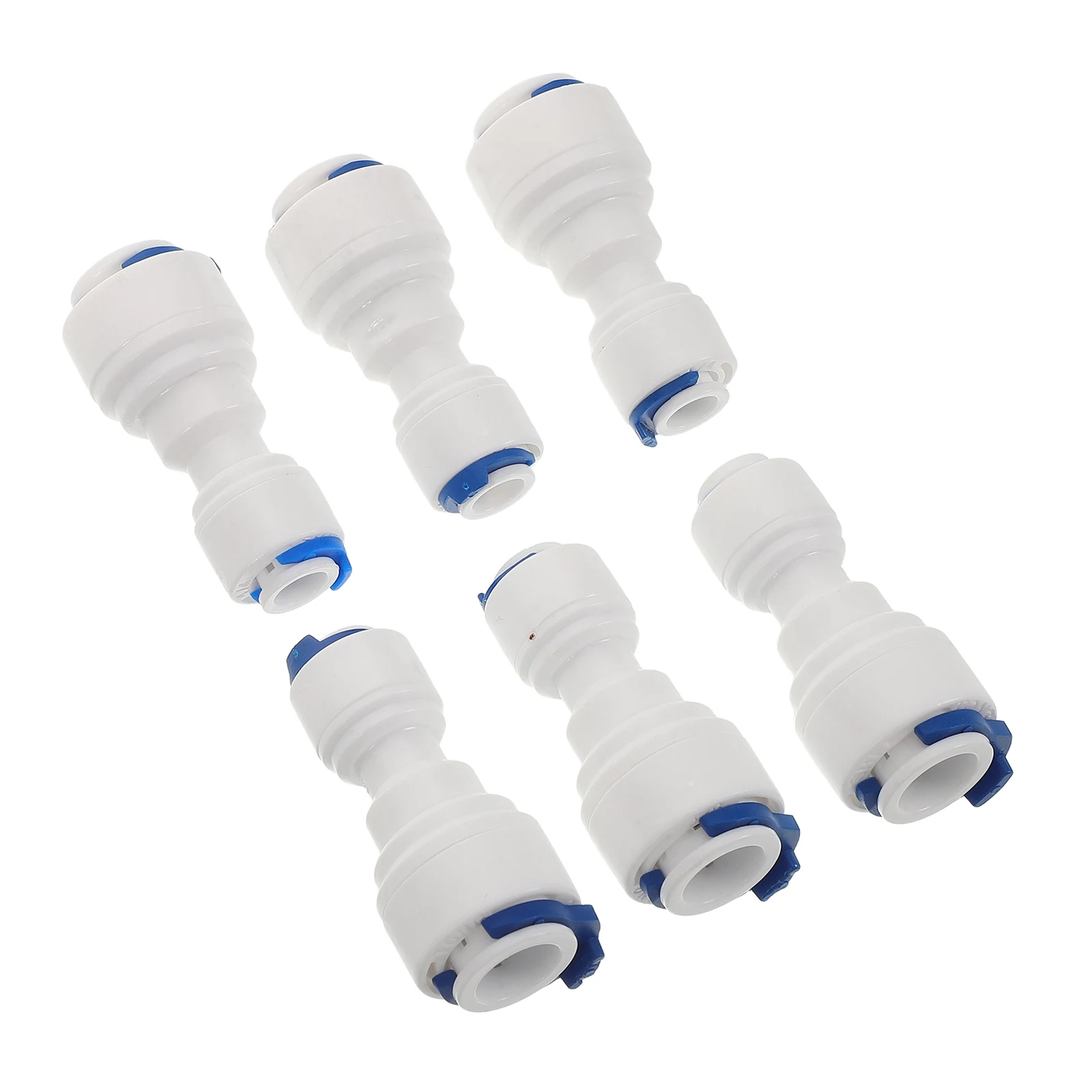 

6pcs Quick Connect Water Tube Fittings 1/4" To 3/8" Push To Connect Plastic Adapters For Plumbing System Hose Connector Tool