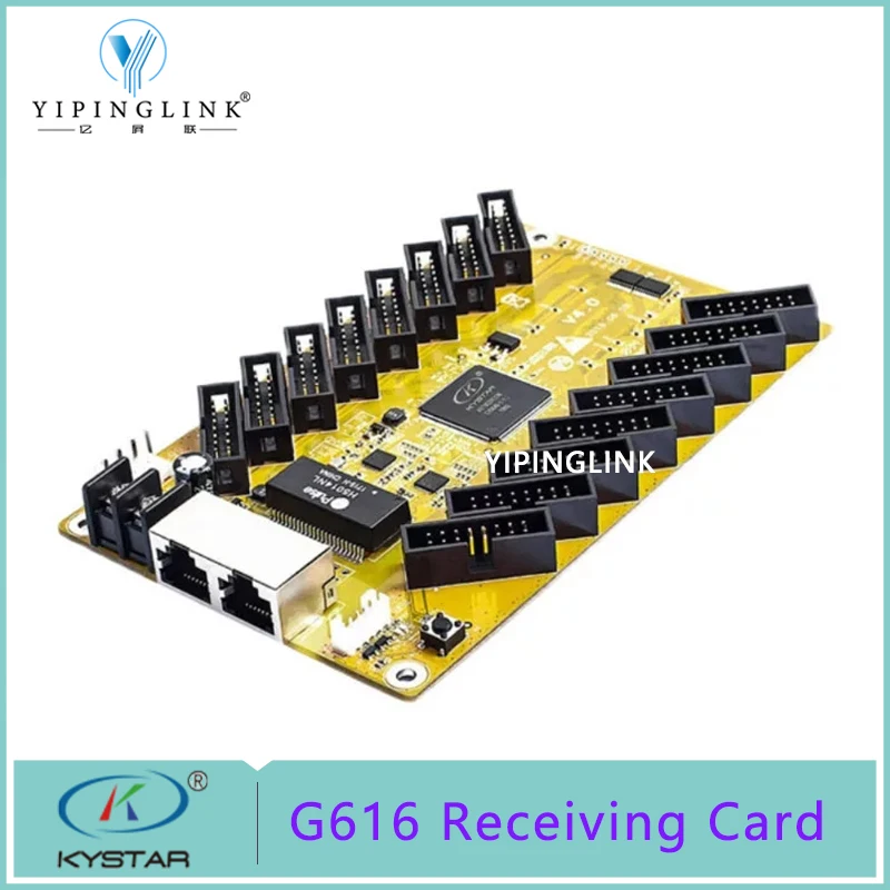 Kystar G616รับการ์ด16อินเทอร์เฟซมาตรฐานและเอาต์พุต32ชุด RGB ข้อมูลสำหรับสี LED จอแสดงผลผนัง