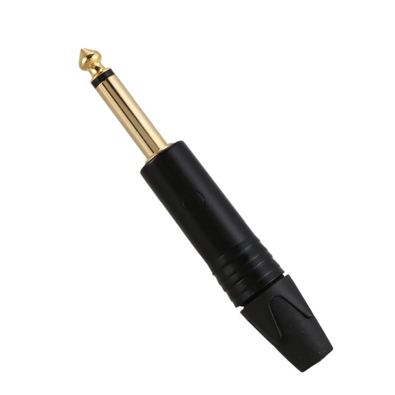 Gold Plating 80Pcs Plug Mono Professional 2 Pole 6.35 Mm 6.5Mm Stereo Jack Plug Neutrik 6.35Mm Jack Black