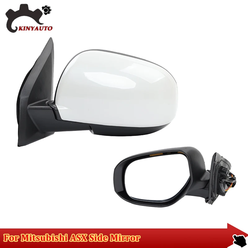 

For Mitsubishi ASX Side External Rearview Rear view Mirror Assembly Assy INCL Lens Turn Signal Light Shell Frame Cover Holder