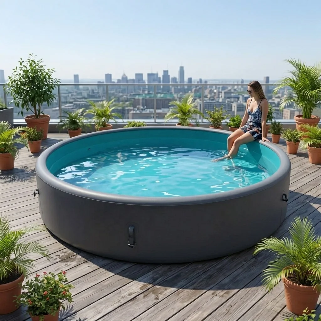 Freboard Factory Direct Large Drop Stitch PVC Inflatable Spa Pool Durable Portable Outdoor Swimming Pool OEM Custom Logo