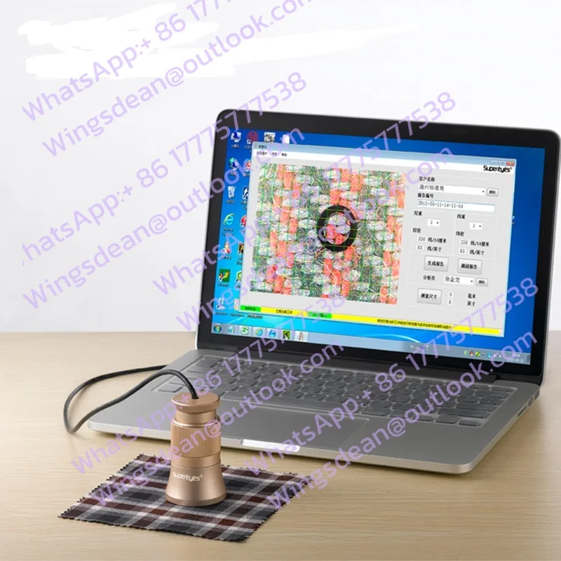 Automatic 200X USB Digital Cloth Textile Yarn Thread Counter Testing Instrument Adjustable LED Light Source Aluminium