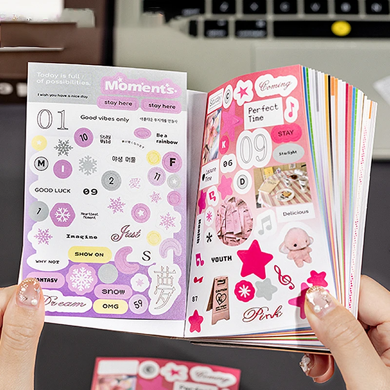 Y2K Sweet Cool Sticker Book Set (2 Pack), Multi-Use Decor Stickers for Scrapbooking, Toploader, Phone & Craft Projects
