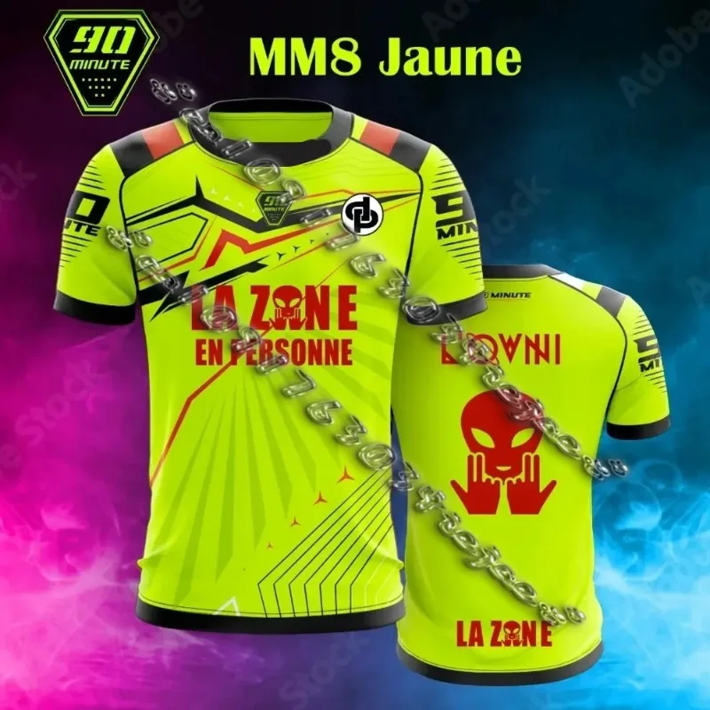 

2025 Hot Selling New 90 Minute Competition Suit 3D Printed Men T-shirt Breathable Quick Drying Unisex Fashionable Sports T-shirt