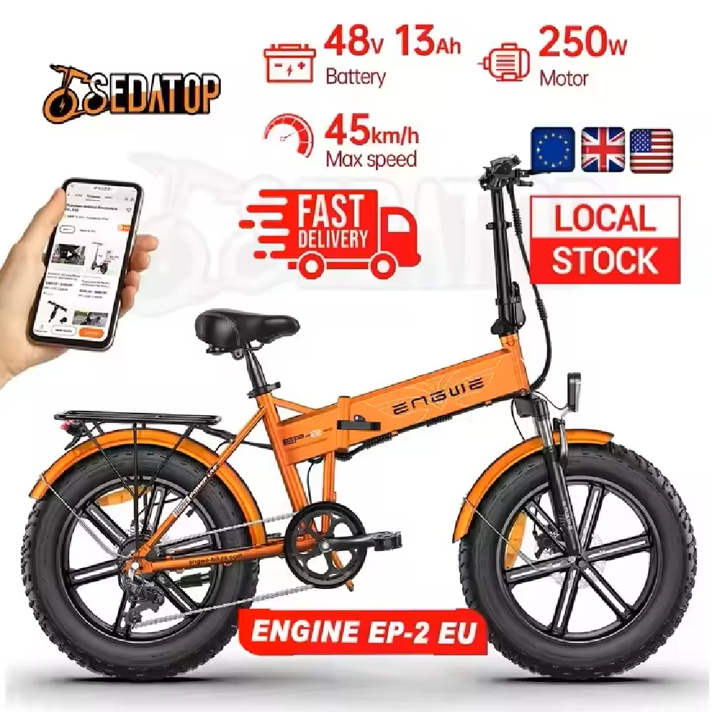 

250w EU 48V 16Ah Ep-2 Pro Poland 20 Inch Ep2 Pro 750W 48V Fat Tire Folding 12.8Ah Electric Bikes