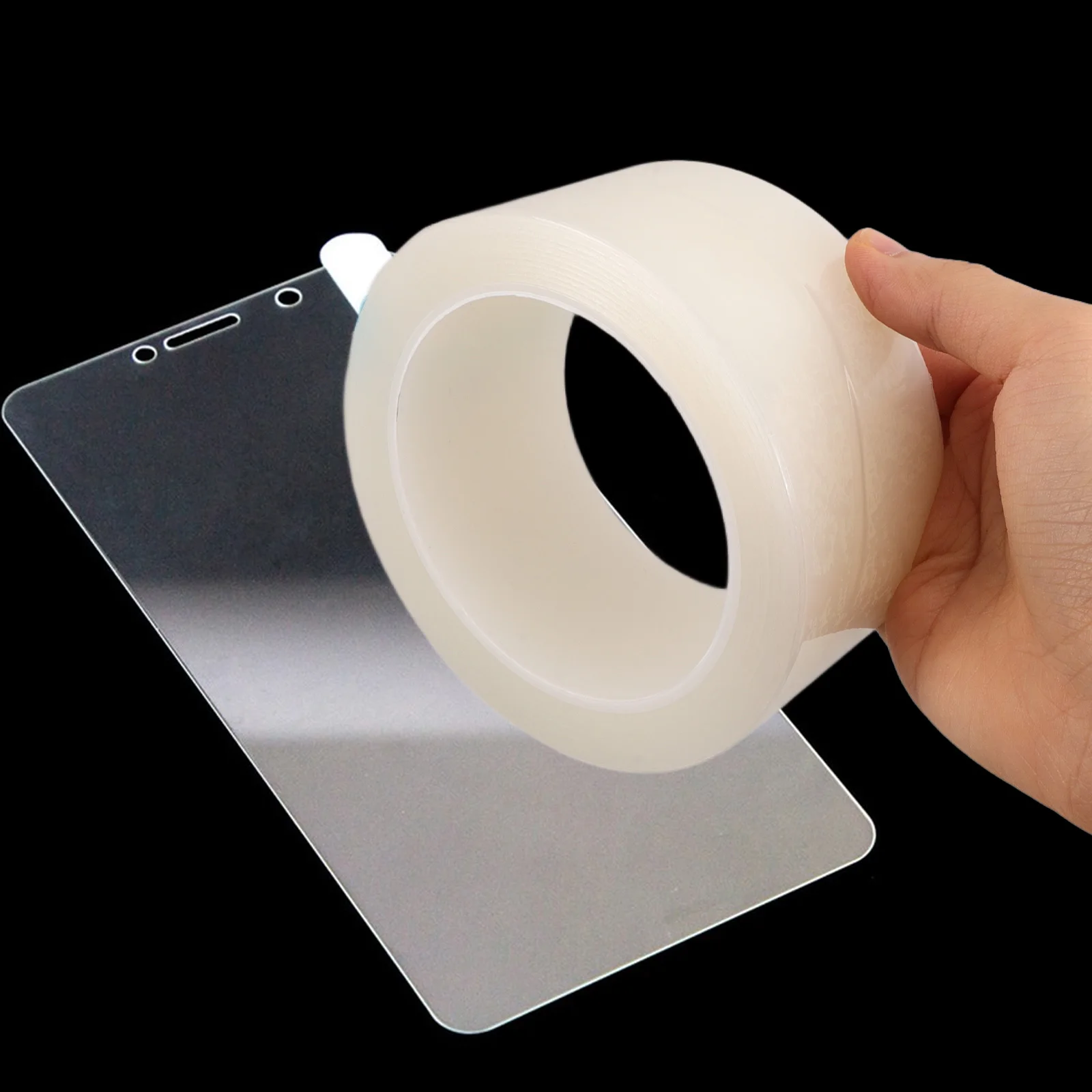 

1 Roll Phone Screen Dust Tape Thickened Removal Film Adhesive Screen Repair Tape Clear Visual Effect for Mobile Tablets