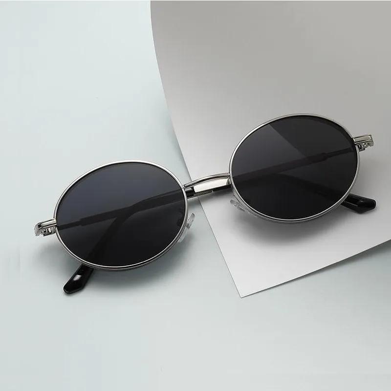 Owalne okulary przeciwsłoneczne Steampunk dla kobiet Retro okulary przeciwsłoneczne męskie żeńskie marka projektant metalowa rama okulary Lentes De Sol Mujer