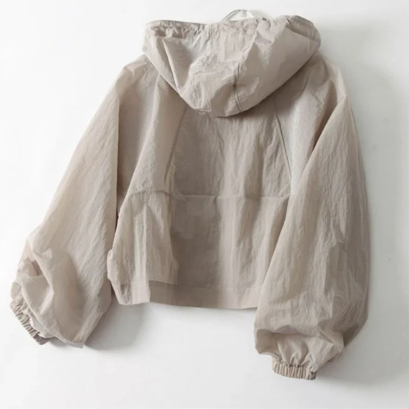 Chaqueta holgada UV de manga larga para mujer, impermeable, de secado rápido, sencilla, fina, ropa de protección solar, abrigo Anti para deportes al aire libre