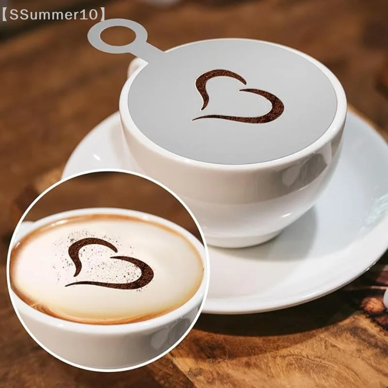 【SSummer10】4個/セット ステンレス鋼 コーヒース - Coffee Stencil Art のレビューと価格