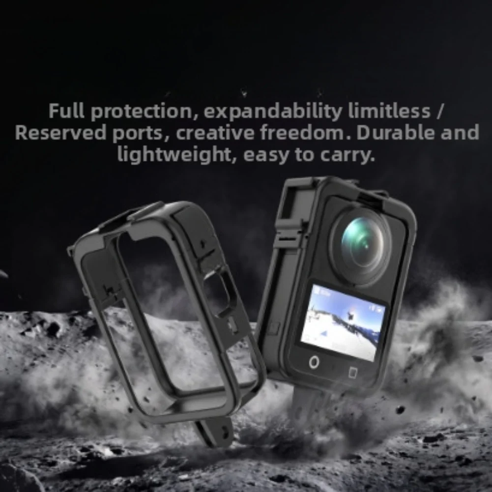 For DJI Osmo360 II Plastic Extension Frame Case Action Camera Protective Rabbit Cage Photography Replace Accessories
