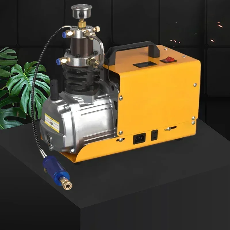 Protable High Pressure Air Compressor Pump 30Mpa 4500PSI Small Single Cylinder Water-cooled Electric Air Pump