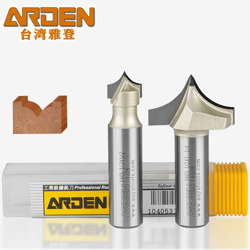 ARDEN Point Cutting Round Over Bit Carbide Carving Tool Woodworking  Sharp Tip Arc Edge Milling Cutter MDF Engraving Router Bit