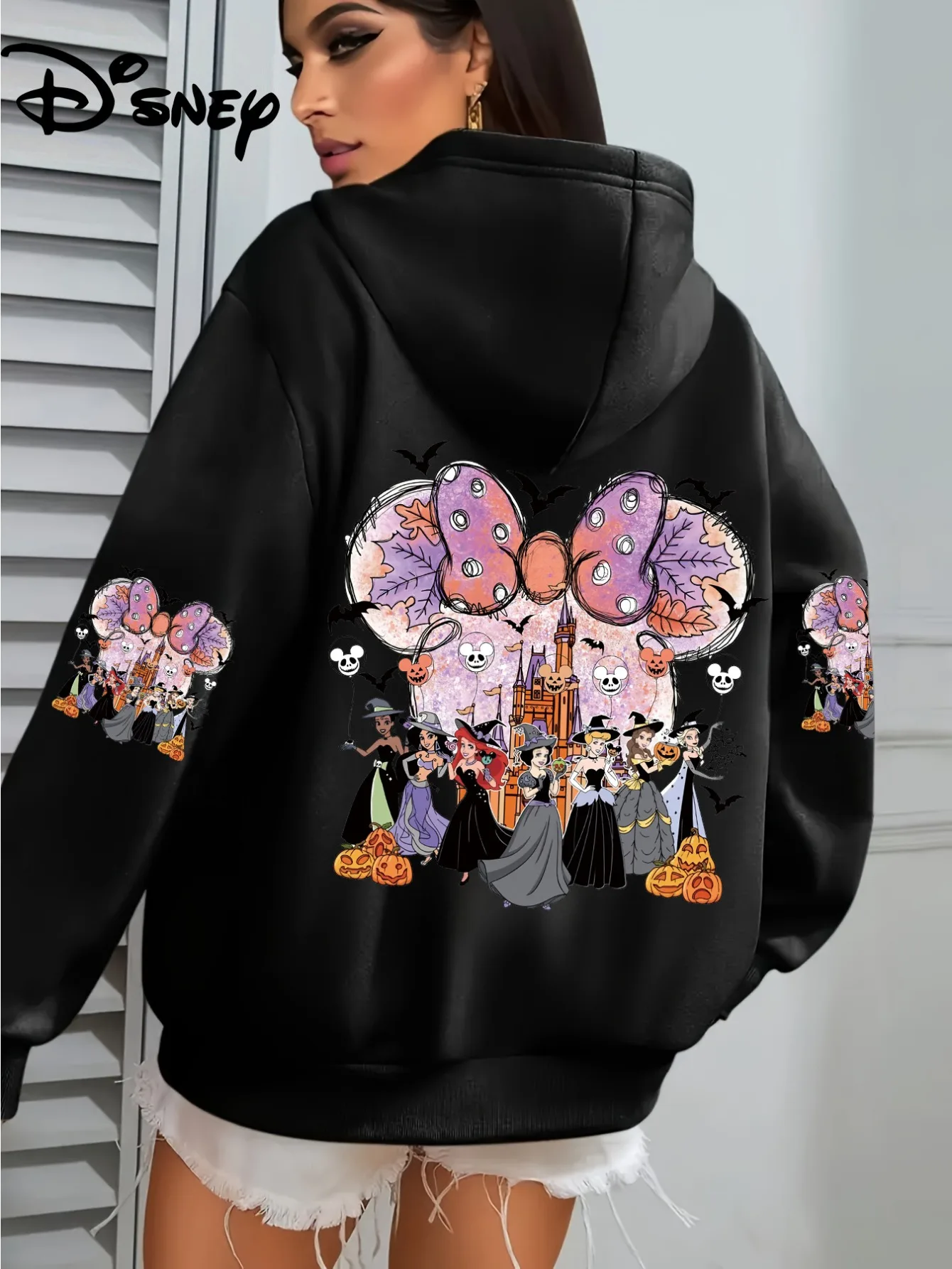 ديزني عيد الميلاد كابوس الرجال والنساء القوطية هوديي الرياضة - تيم جاك كلينتون و سالي مطبوعة السترة #1