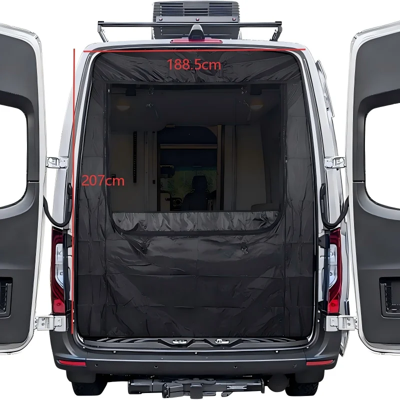 Camper Van Insect Screen Flyscreen Mosquito Bug Net Tailgate Privacy Curtain For Mercedes Benz Sprinter High Roof RV Accessories