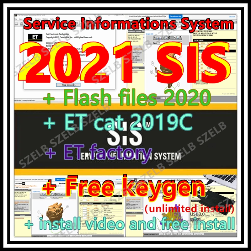 2021 SIS software + Cat ET 2019C Electronic Technician 2021 SIS for Red Cat Service Information System Repair Softwa Free Keygen