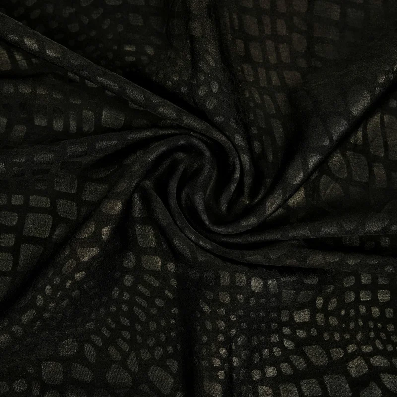 2 Yards Skin-friendly and opaque European and American style wild python print fabric for shirts, dresses, and pantsA