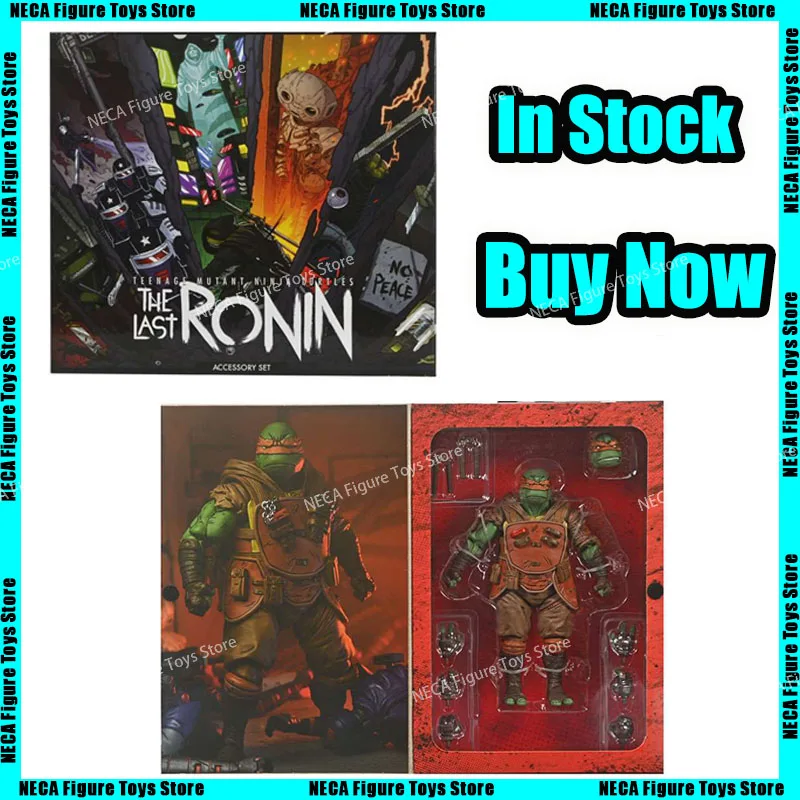 In Stock Neca The Last Ronin Michelangelo Donatello Accessory Set Anime Action Figure Model Toy Kid Christmas Birthday Gift