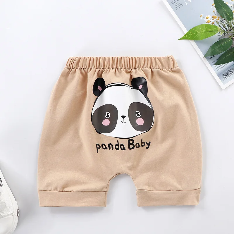 Baby Boys Shorts Casual Solid Colors Elastic Waist Boy Pants Summer Calf Length Kids Trousers Soft Infant PP pants