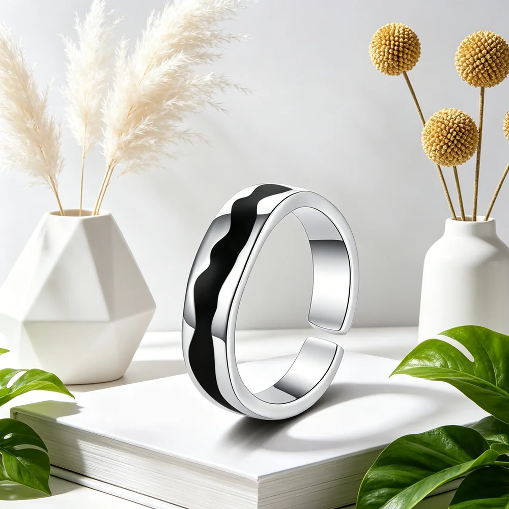 Romantic Genuine 925 Sterling Silver Wedding Rings For Brides Jewelry Gift New Fashion Engagement Finger Ring For Women