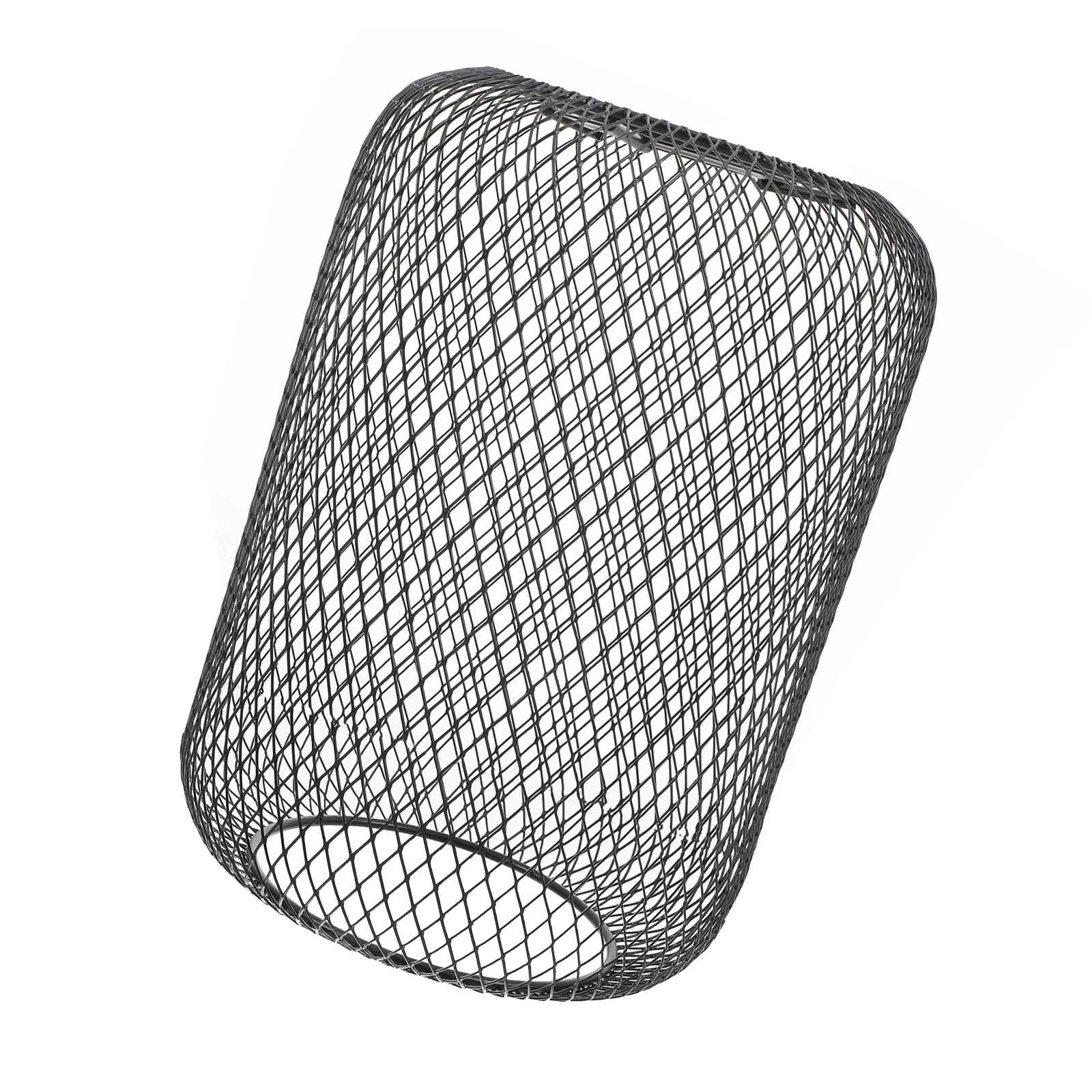 

Iron Pendant Light Shade Hollow Metal Wire Cage Replacement For Living Room Dining Room Bedroom, Black Geometric Lighting