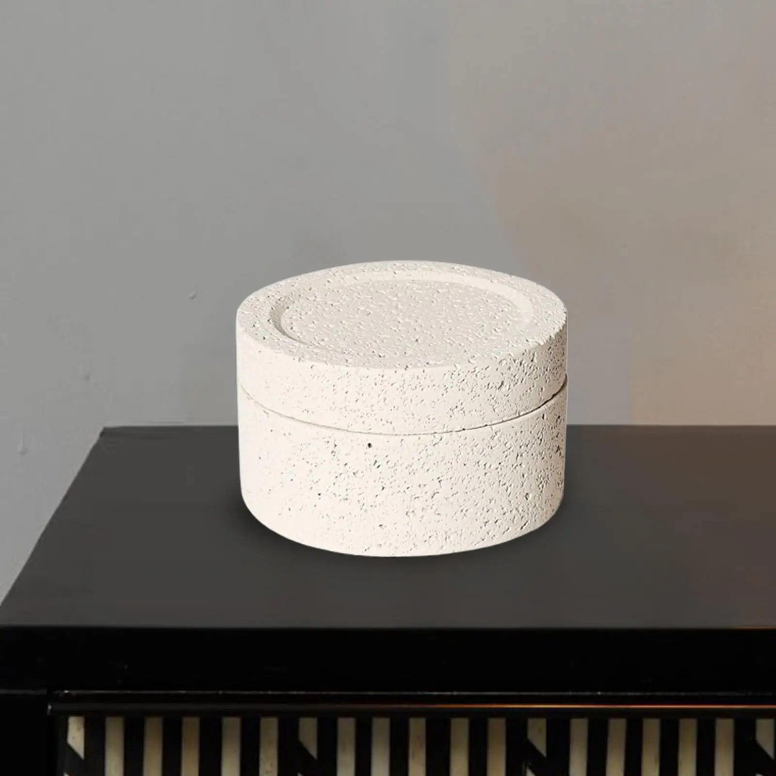 Cement Fragrance Oil Diffuser with Lid Reusable Essential Oil Aroma Diffuser for Home Living Room Decorative Candle Holder