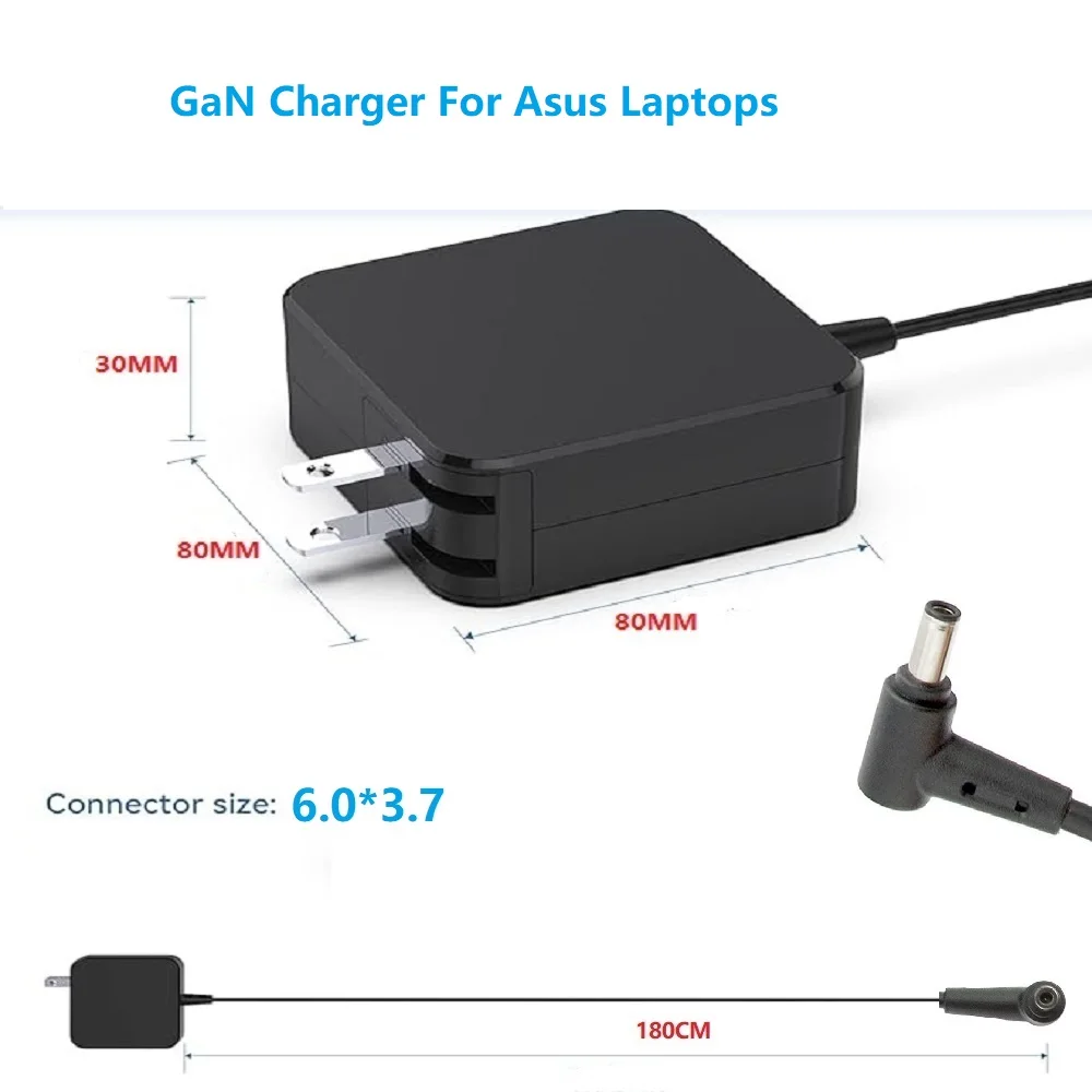 GaN & Sic 20V 12A 240W AC Adapter Laptop Charger For ASUS ROG 15 17 GX550LXS RTX2080 G733QSA Power Supply ADP-240EB 6.0 X 3.7mm