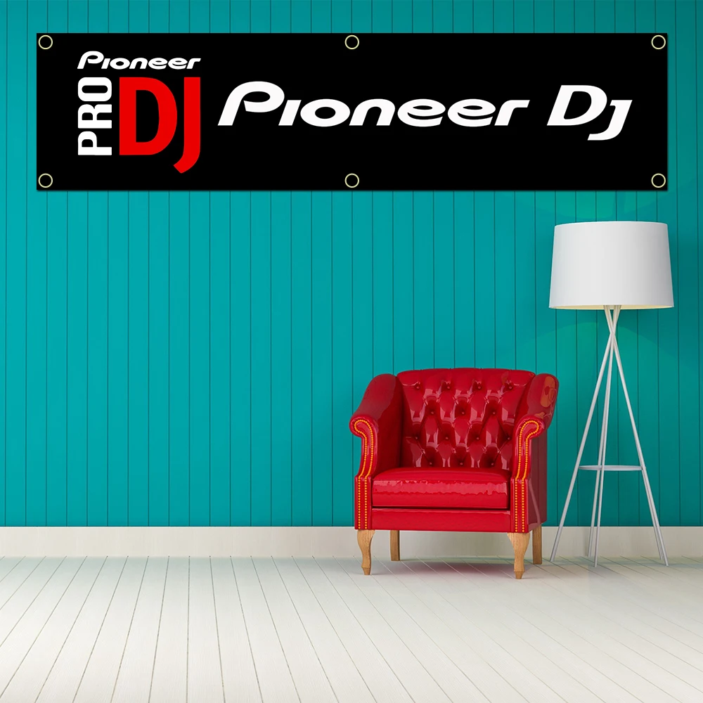 45x180cm Pioneer DJ Pro Music Banner Flag Polyester Printed Garage Wall Art Outdoor Decorations Tapestry