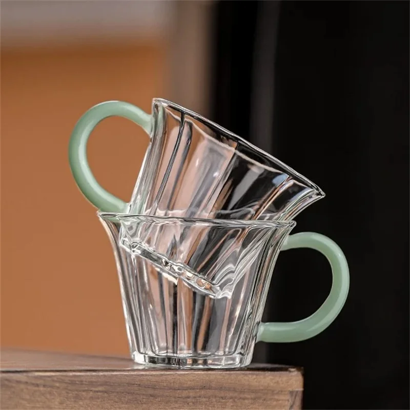 80 ml hitzebeständige Teetassen aus Borosilikatglas, die Teetassen aus Glas entgegen, kleine Kapazität, frisch gemahlene Kaffeetasse