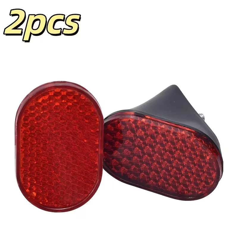 2pc bicicletas traseiro paralama refletor bicicleta oval pára-choques traseiros refletor de segurança aviso placas reflexivas refletor peças