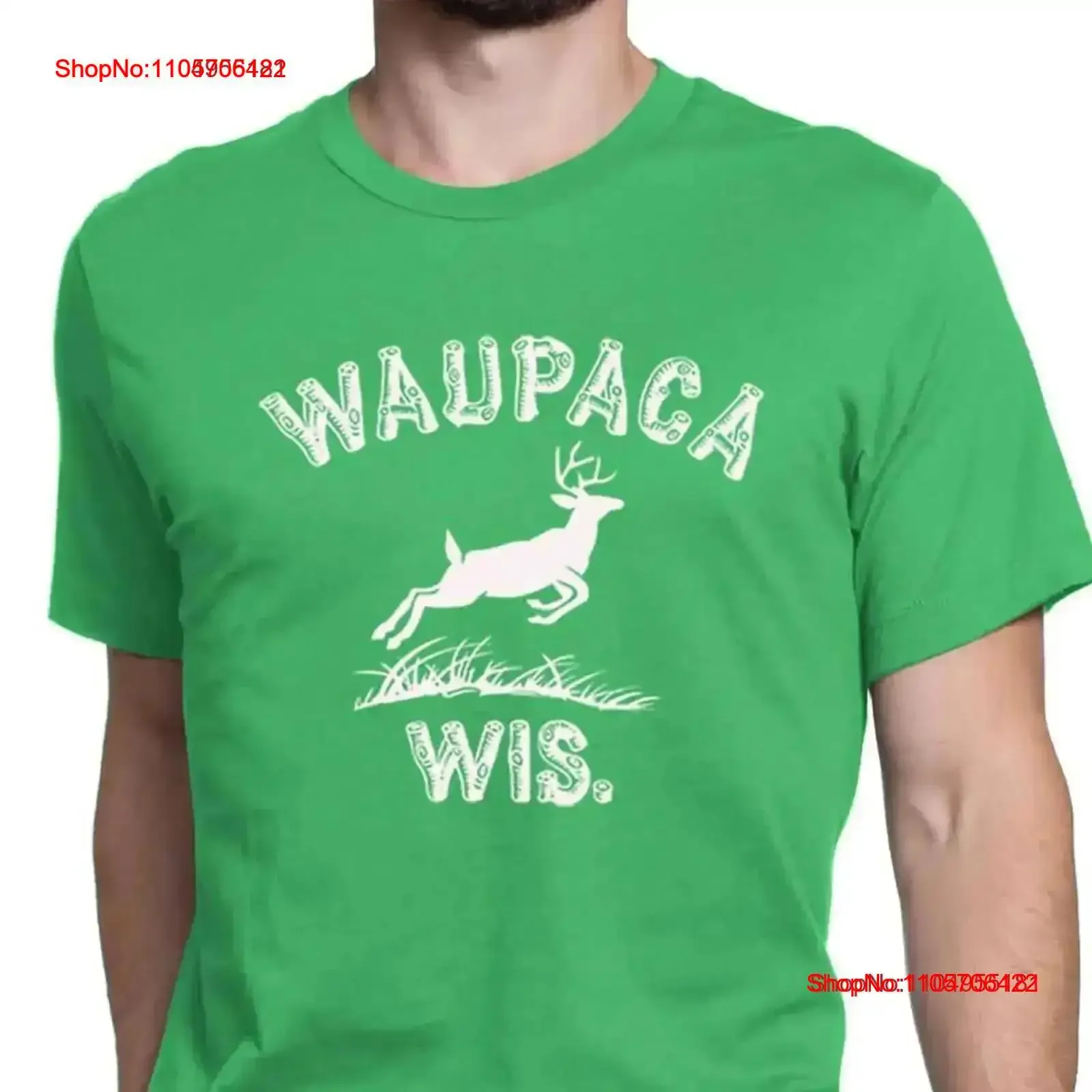 Waupaca Wisconsin T shirt Retro 80's Size vintage Washed Soft fashion Stretched Breathable homme Comfortable vintage Washed