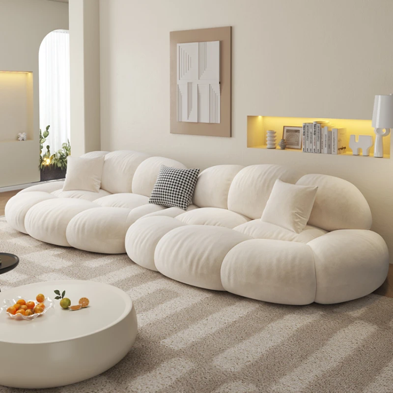 Sofa desainer Cloud Modern gaya krim, furnitur ruang tamu unik lembut Divani Da Soggiorno