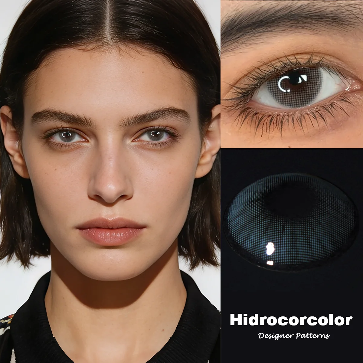 Visuashow Hidrocorcolor Bernstein-Braune Farblinsen für Augen, mit Natürlicher Kleiner Pupille, Jährlich mit Stärke. Weich und bequem, perfekt für den täglichen Gebrauch und das elegante Schönheits-Make-up – Detail 7