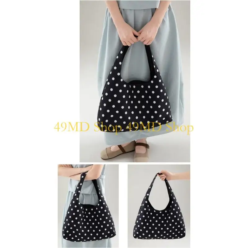 49MD Casual Shoulder Bag Underarm Purse Canvas Handba Spacious Multi Compartment