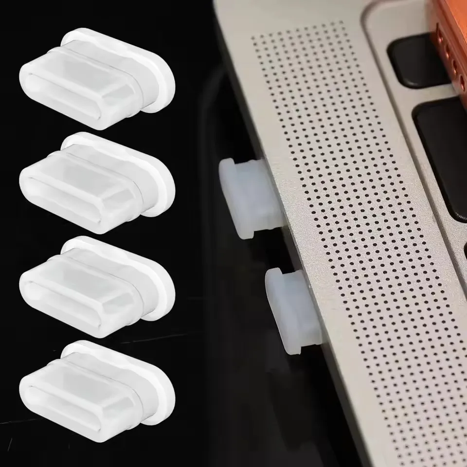 Type C Dustplugs USB-C Dust Cover Soft Silicone Type-C Charging Port Protector Protective Anti-dust Caps for IPhone Samsung - view 6