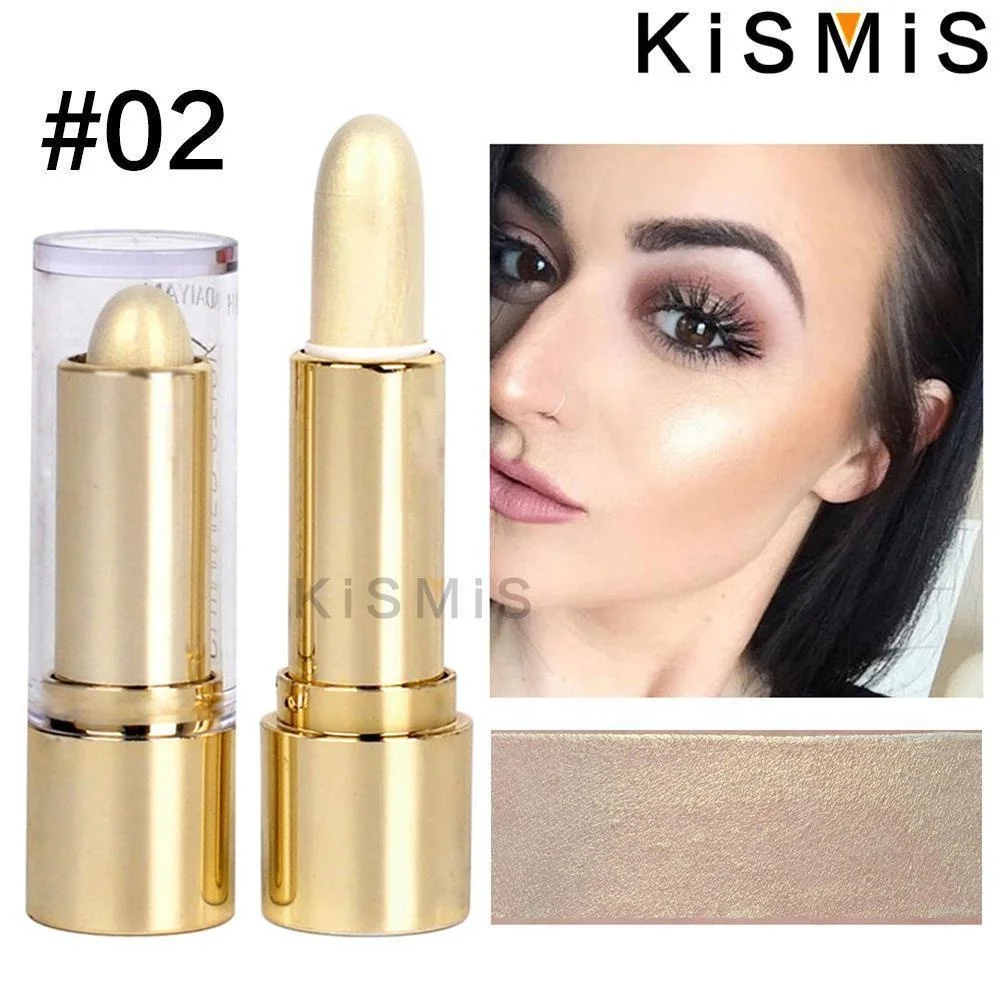 KISMIS 3D Face Brighten Highlighter Bar Cosmetic Face Contour Bronzer Shimmer Highlighter Stick Concealer Cream Makeup tool