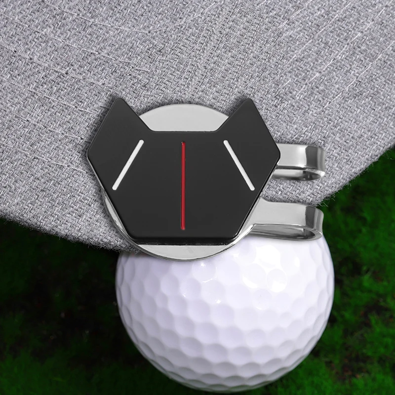 One Putt Golf Ball Marker Putting Alignment Aiming Tool Magnetic Hat Clip Golf Ball Position Marker Cap Badge For All Golfer